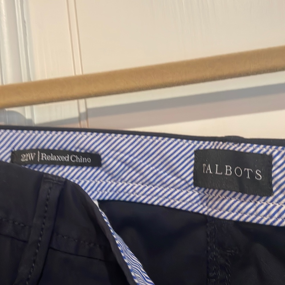 Talbots Navy Blue relaxed chino, Size 22W.